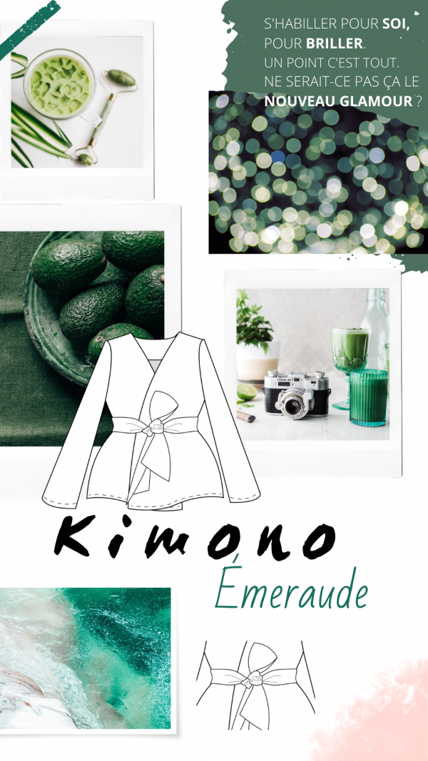 Moodboard Kimono émeraude